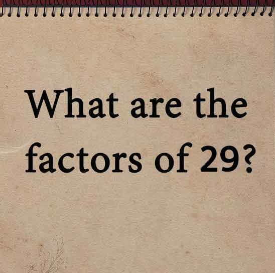Factors of 29