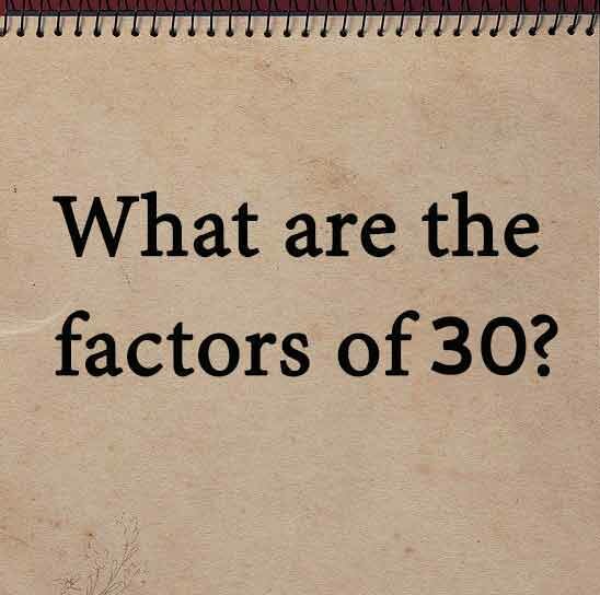 Factors of 30